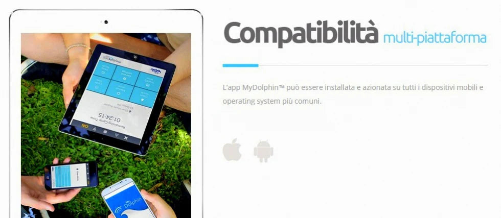 Dolphin SX 40i IOT Wi-Fi APP MyDolphin Plus Bluetooth Timer Digital - Robot Elettrico Pulitore per Piscina fino a 12 Mt - FONDO + PARETI + LINEA - MY2025
